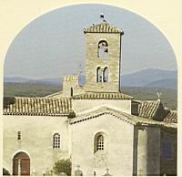 France, Ardeche, Rochecolombe, Eglise romane Saint-Pierre-de-Sauveplantade (2)